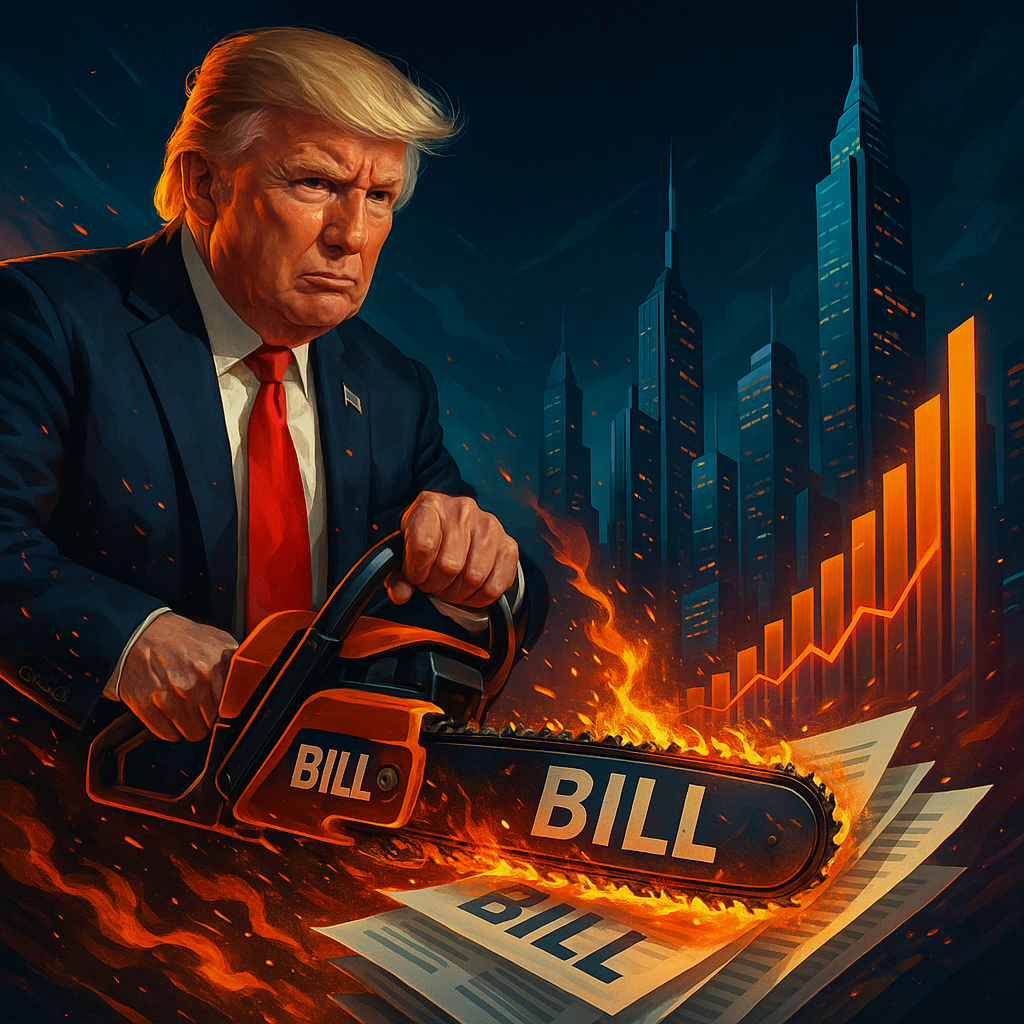 Trumps Billionen&#8209;Kettensäge zündet Big Beautiful Bill: Diese Aktien sind jetzt die Reichmacher! (Foto: OpenAi)