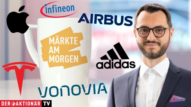 Märkte am Morgen: DAX schwächer erwartet ‑ Vonovia, LEG Immobilien, TAG Immobilien, Aroundtown, Infineon, Adidas, Airbus, Tesla, Apple
