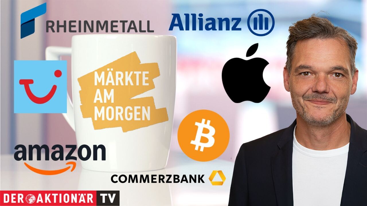 Märkte am Morgen: DAX auf Erholungskurs; Apple, Amazon, Allianz, Commerzbank, Airbus, TUI, Rheinmetall im Fokus