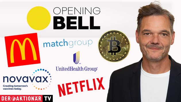 Opening Bell: Wall Street mit weiteren Gewinnen; Bitcoin, UnitedHealth, Morgan Stanley, Axon Enterprise, Match Group, First Solar, Novavax, McDonald's im Fokus