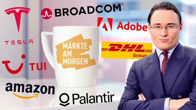 Märkte am Morgen: EZB‑Zinsentscheid im Fokus; Tesla, Broadcom, Palantir, Amazon, Adobe, DHL Group, TUI
