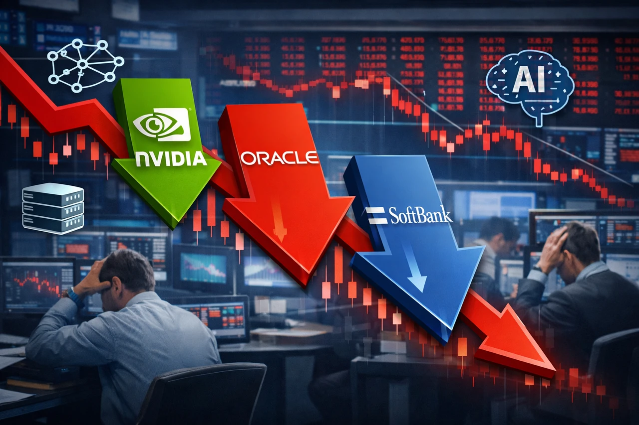 KI‑Kater an der Börse: Nvidia, Oracle, SoftBank und Co knicken ein