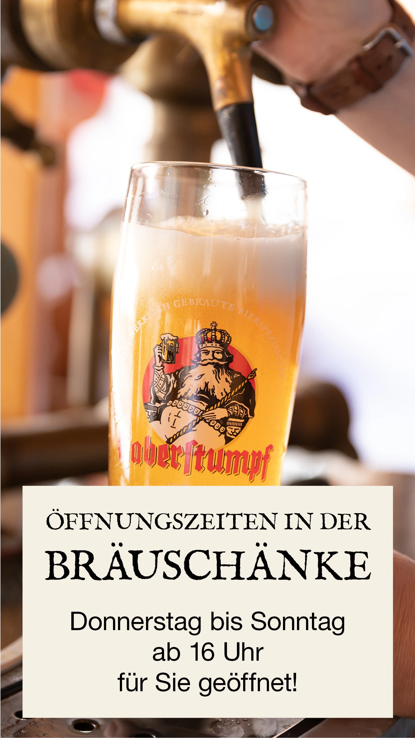 BRÄUSCHÄNKE GEÖFFNET – Donnerstags bis Sonntag ab 16 Uhr