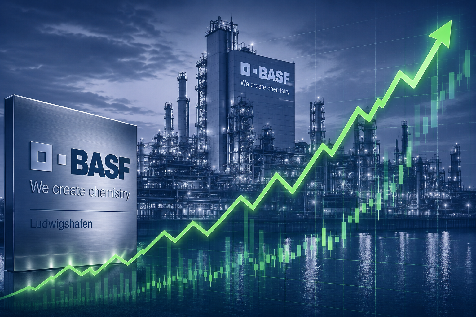 BASF‑Aktie versucht es schon wieder: Fällt jetzt endlich der uralte Widerstand? (Foto: Composing BÖRSE ONLINE/ChatGPT (KI-generiert))