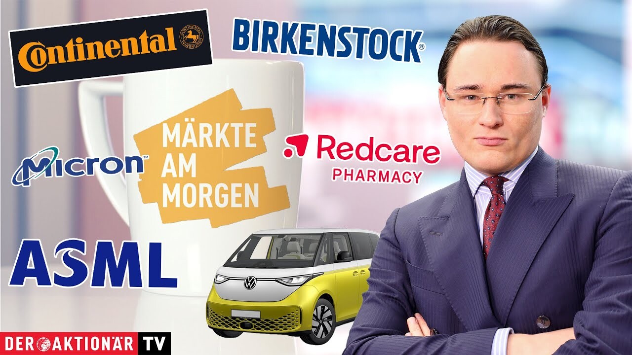 Märkte am Morgen: FED drückt DAX unter 20.000 Punkte; Micron Technology, Birkenstock, Volkswagen, Continental, Redcare Pharmacy, ASML