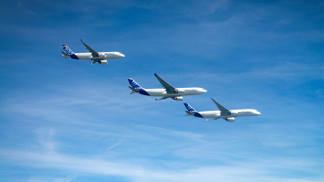 Airbus Family-Flight – A320neo, A350-900 und A330-200 