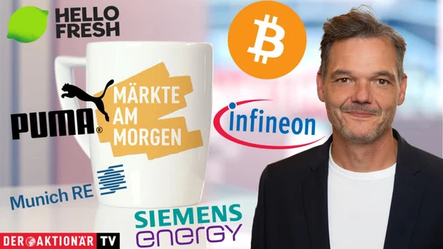 Märkte am Morgen: DAX kaum verändert erwartet ‑ Bitcoin, Siemens Energy, Infineon, Munich Re, Puma, HelloFresh, Mercedes‑Benz