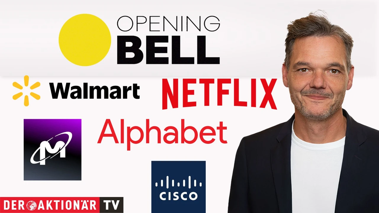 Opening Bell: Wall Street startet leichter; Nvidia, Walmart, Alphabet, Cisco Systems, Netflix, Micron Technology im Fokus