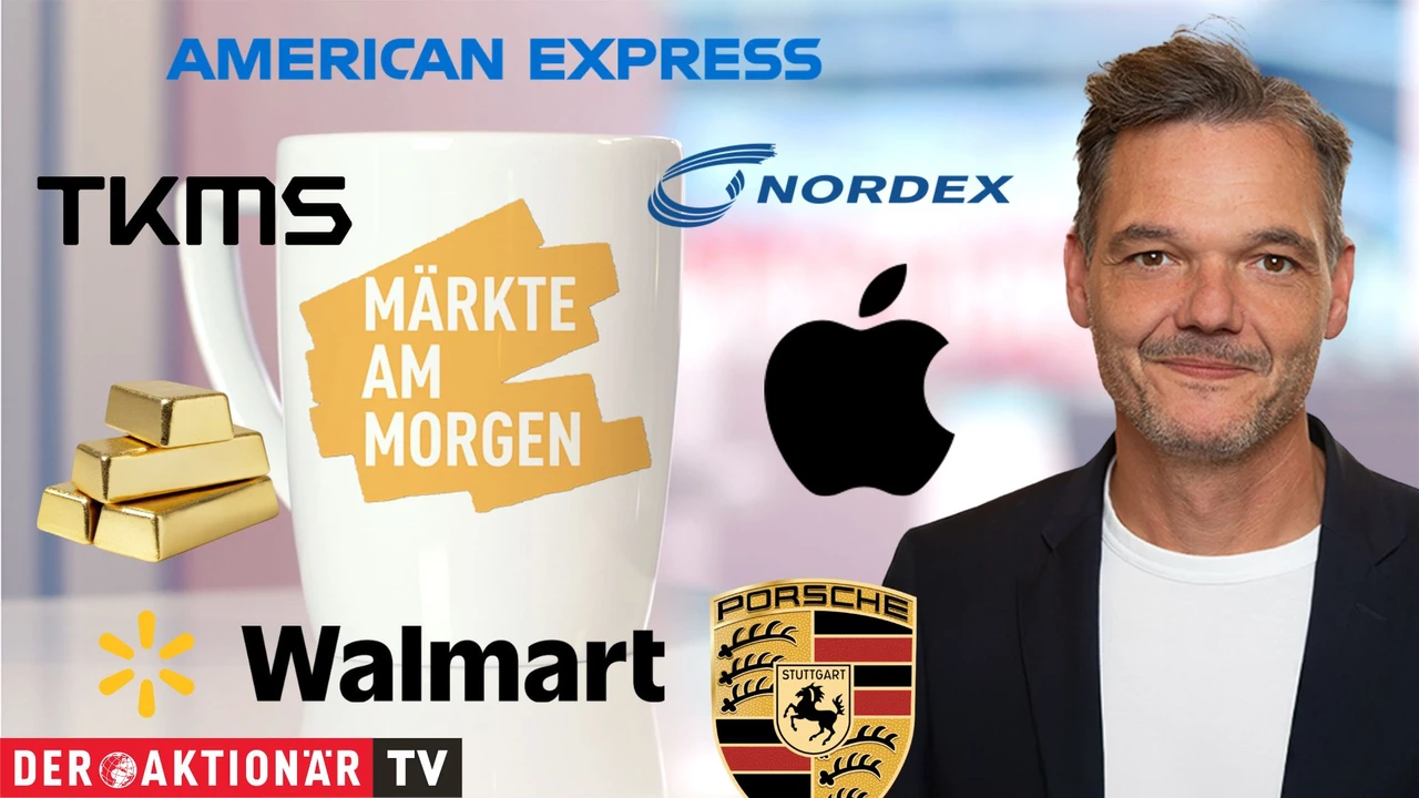 Märkte am Morgen: DAX setzt Rekordfahr fort; Gold, American Express, Apple, Walmart, Nordex, Porsche AG, TKMS, Deutz, Südzucker im Fokus
